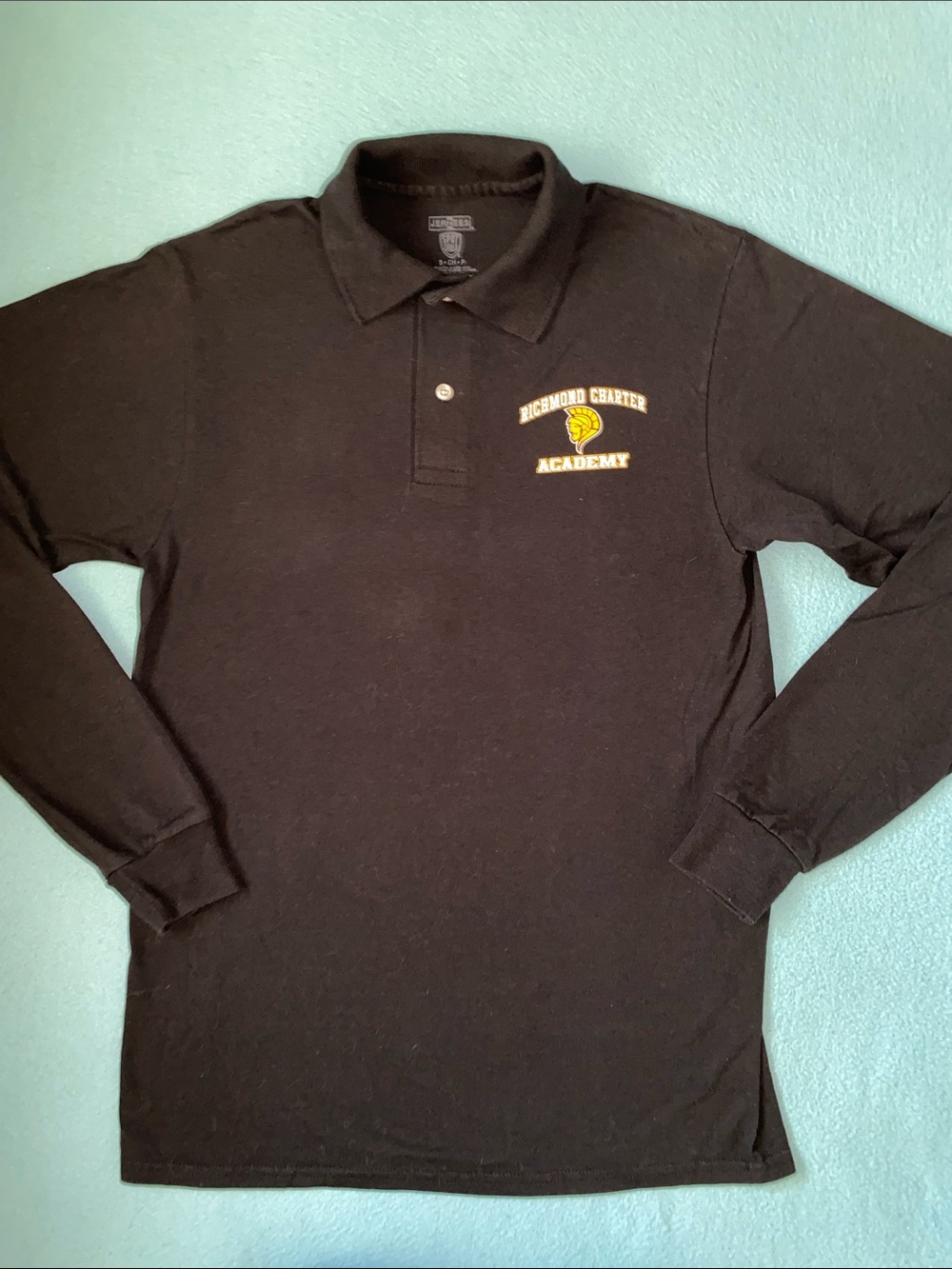 JERZEES Polo Richmond Charter Academy long sleeve black size S